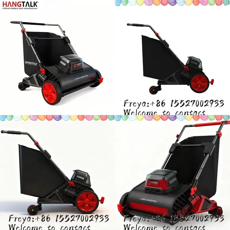 Lithium battery hand push automatic leaf collector new garden lawn leaf collector Amazon ** hair