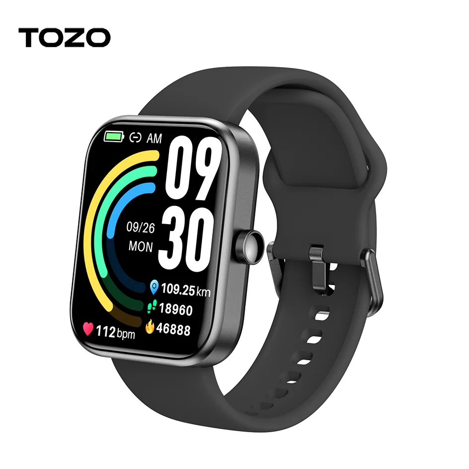 Смарт-часы TOZO S3, 1,83 дюйма, HD дисплей, водостойкие, Bluetooth