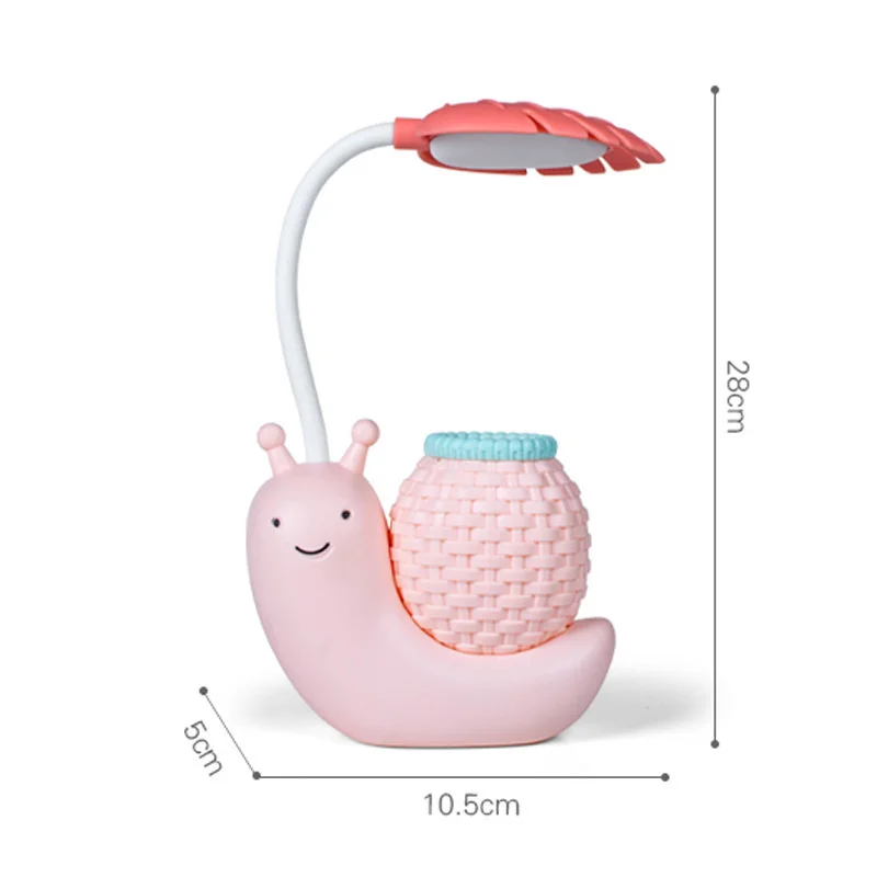 Cartoon LED Snail Desk Lamp Children Bedroom Night Light  Reading Study Birthday Christmas Gift Home Decorations Eye Protection