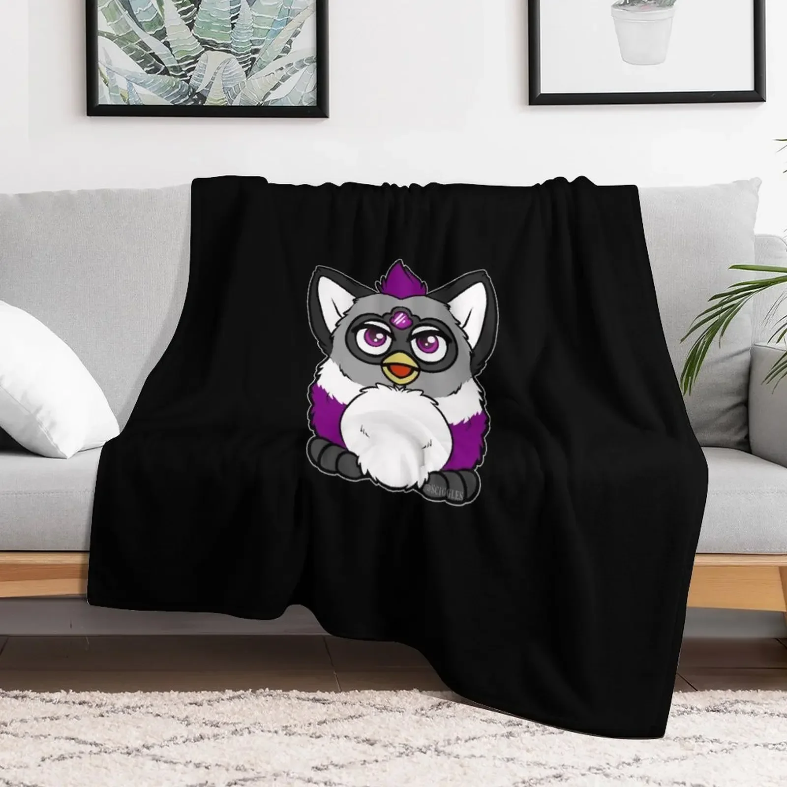 

Ace Furby Throw Blanket Sleeping Bag Decorative Beds Blankets