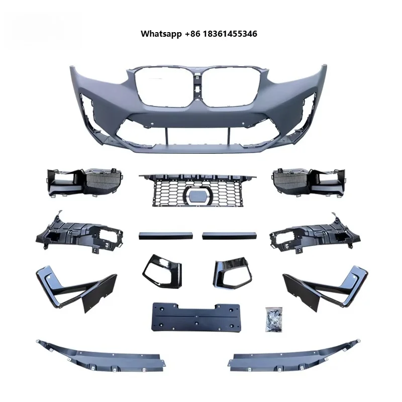 

For X3 IX3 X4 G08 G01 G02 LCI 2021+ PP Front Bumper X3M X4M Style Direct Bolt-On Fit bmws G01 Bumper STLF GX Bodykit