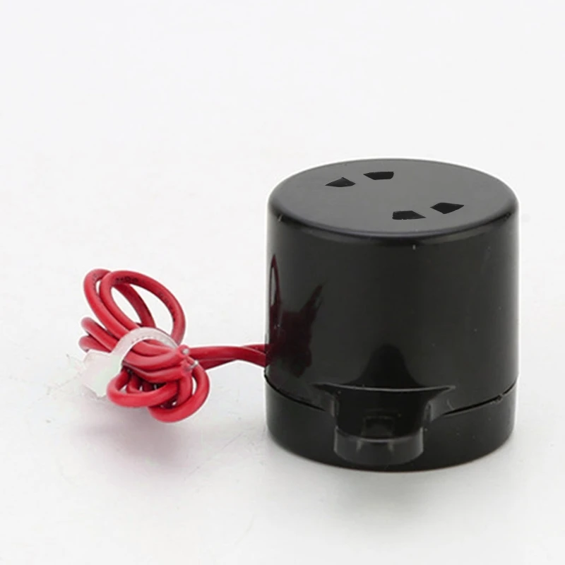 220V Continuous Alarm Electronic Buzzer Alarm for Home, School, Hospital Black Rainproof & Dustproof