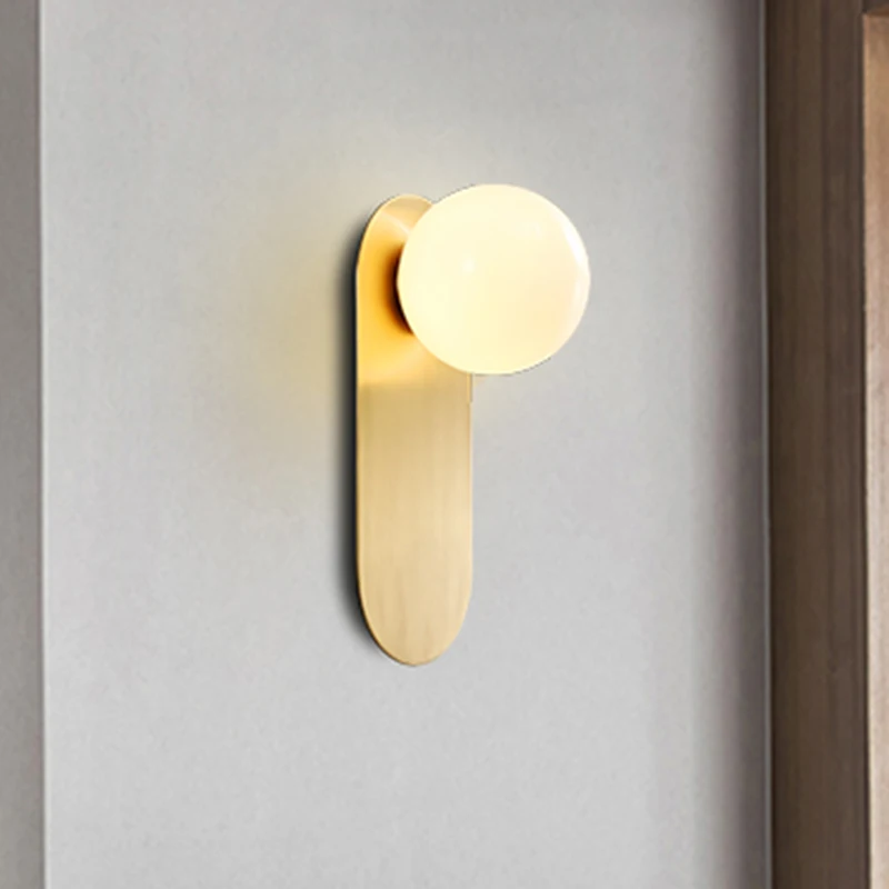 Candeeiros de parede modernos, minimalistas e elegantes, totalmente em cobre para salas de estar, quartos, hotéis, salas de jantar e luminárias