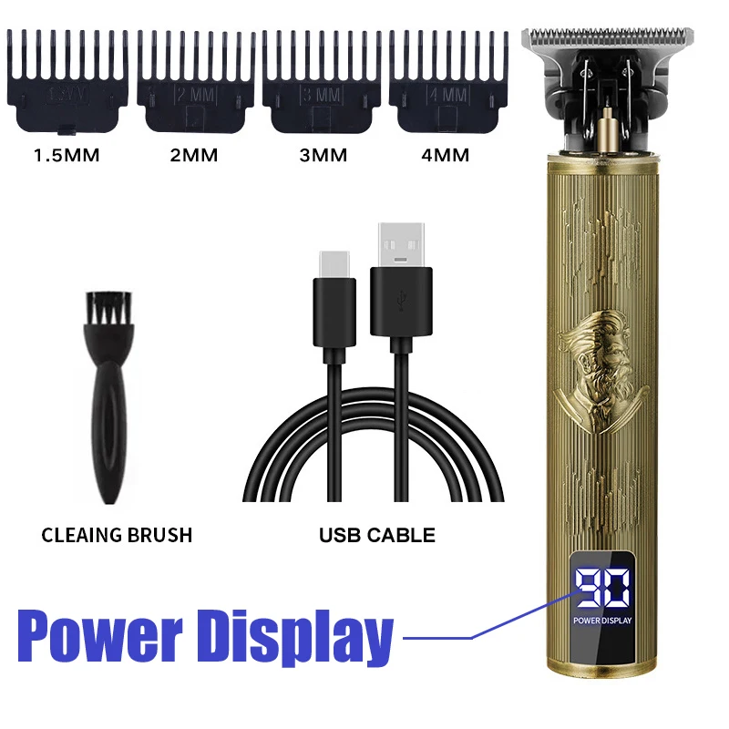Vintage Haarschneidemaschine USB Lade Haarschneidemaschine Elektrischer Haarschneider Tragbarer Rasierer Professioneller Friseur Freund Geschenk – Detail 12