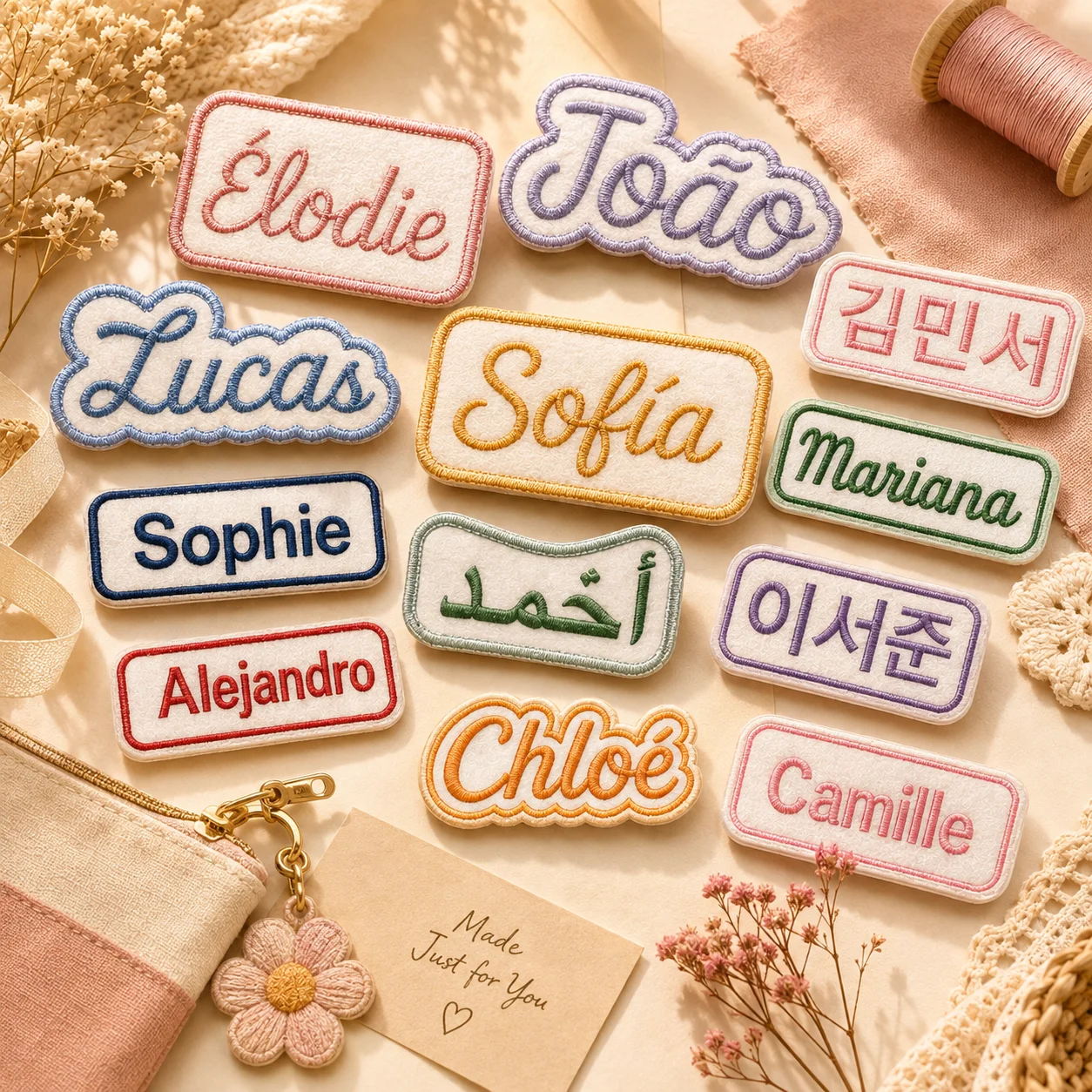 Custom Colorful Name Patches E - Embroidery Job 评论和价格