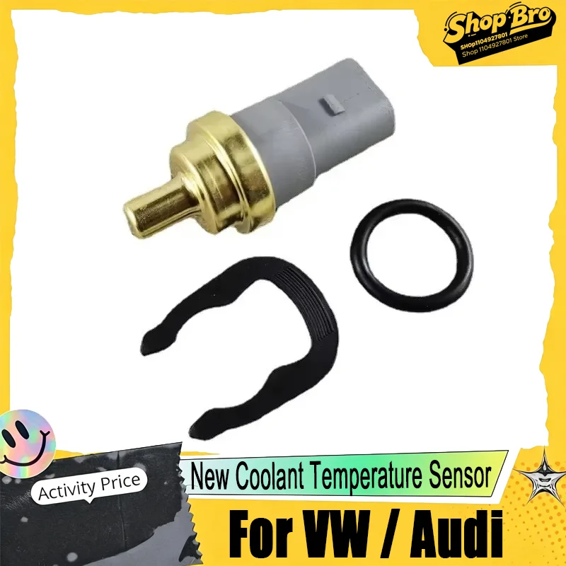 New Coolant Temperature Sensor For VW / Audi  OEM 06A919501A / 06A919501, Direct Replacement, Engine Temp Control.