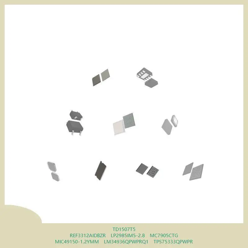 

TD1507T5 REF3312AIDBZR LP2985IM5-2.8 MC7905CTG MIC49150-1.2YMM LM34936QPWPRQ1 TPS75333QPWPR