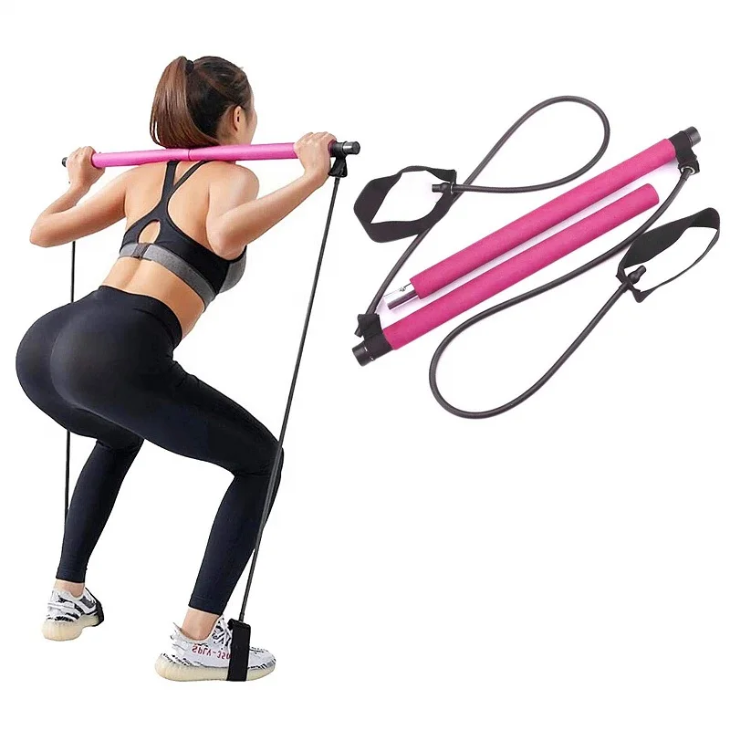 Pilates Bar Reformer Portable Toning Bar Yoga Pilates Equipment Exercise Stick Home Fitness Equipment for Total Body Workout