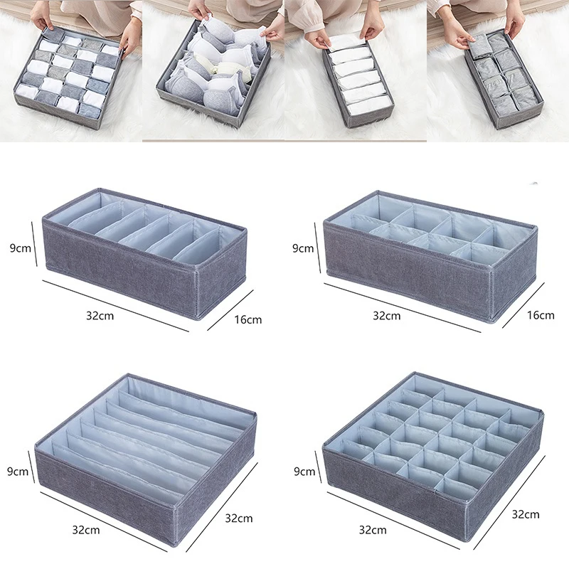 Caja de almacenamiento de ropa interior a la moda, organizador de ropa interior, panty, calcetines, compartimento, cajón, caja de almacenamiento, almacenamiento para el hogar