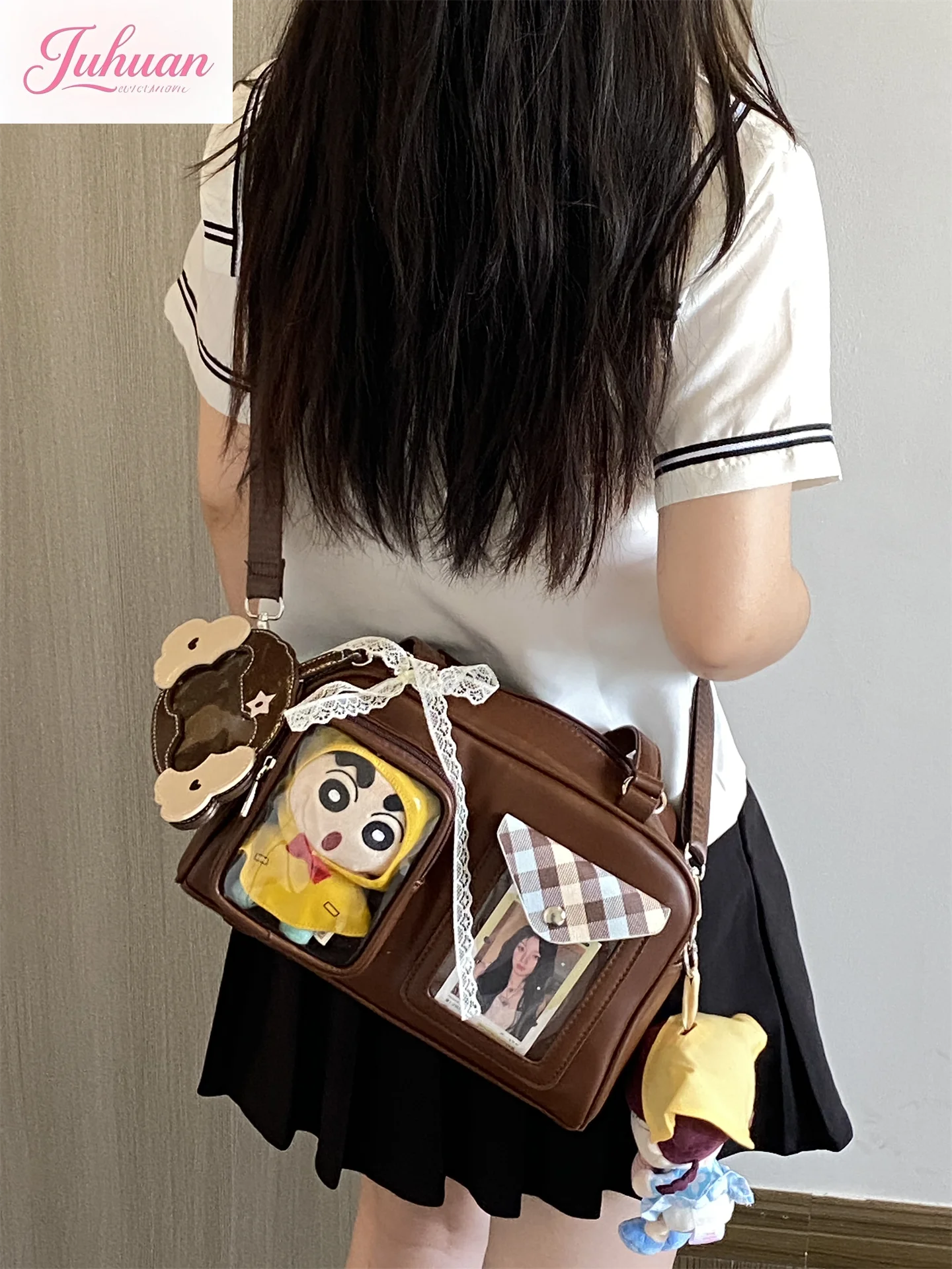 

Autumn Winter New Brown 10cm Baby Bag Crossbody Shoulder Bags Two-dimensional Comic Show Small Food Jk Uniform Latbag for Women