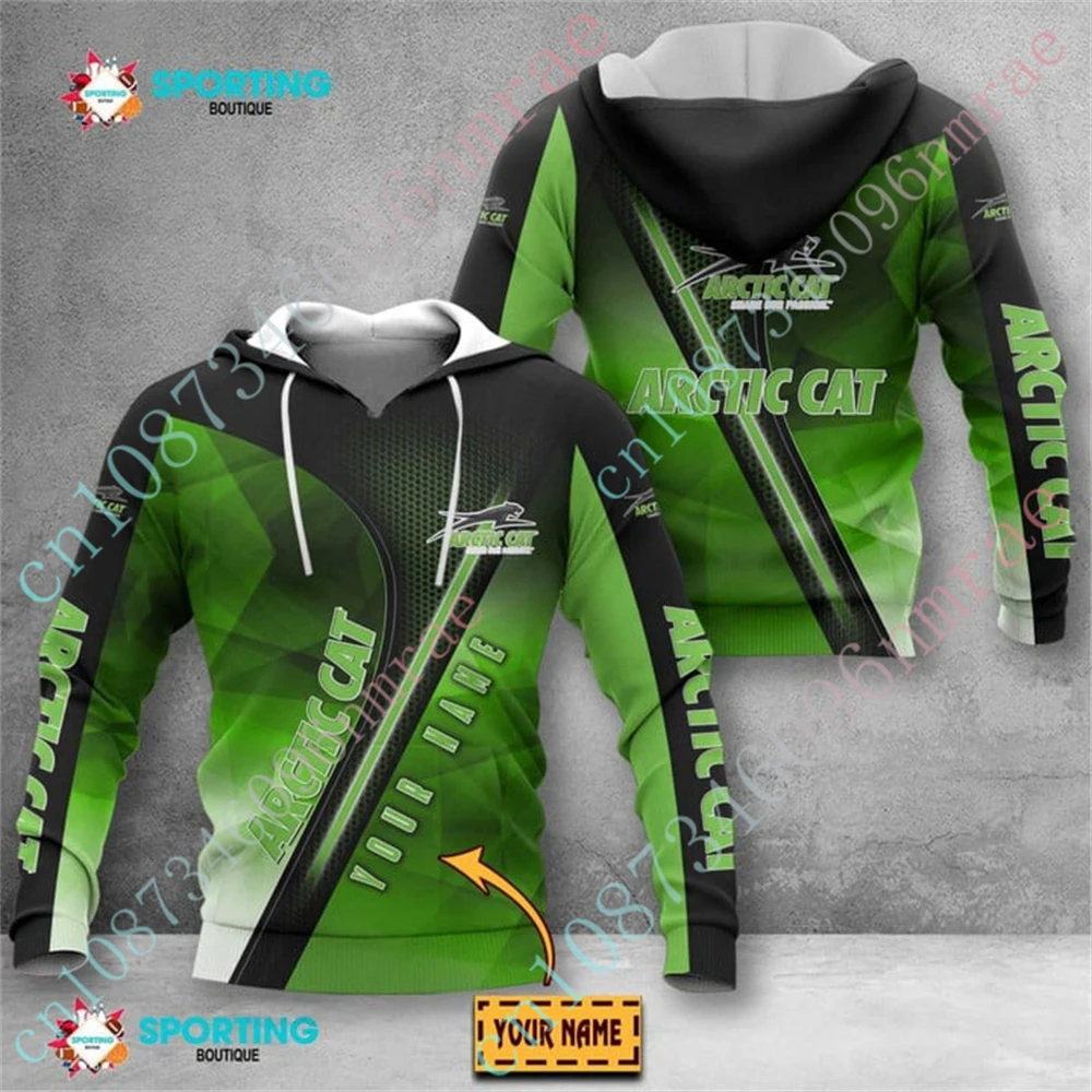 Arctic Cat Zip Hoodies Harajuku 3D Pullover Top Anime Hoodies For Men Women Casual Sweatshirt Unisex Clothing Custom Logo