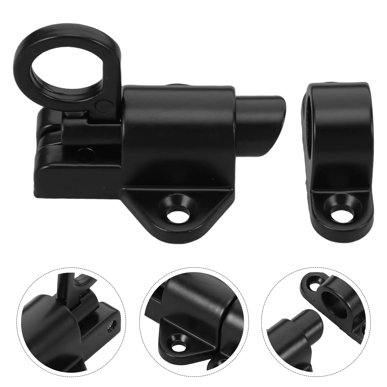 

Комплект из 4 самозакрывающихся дверных защелок из алюминиевого сплава с пружинным механизмом для ворот, окон, шкафов, универсальные, для обеспечения безопасности