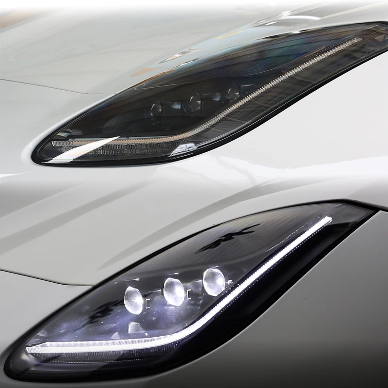 For Jaguar F-TYPE Upgrade With Three-Eye Super Bright LED Headlights Modified For Enhanced Visibility2025 - Image 6