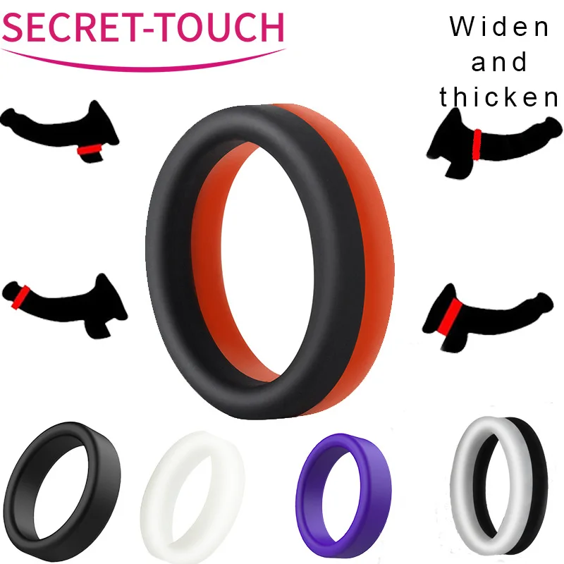 Men Penis Ring Silicone Cock Male Lock Ejaculation Scrotal Ball Stretcher Cock Sex Toys for Men Couple Stretcher Scrotum Rings