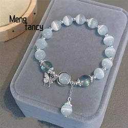 Pulsera de mariposa de ojo de gato Natural, brazalete personalizado, exquisito, elegante, joyería Sexy para niñas jóvenes, regalo de vacaciones más vendido