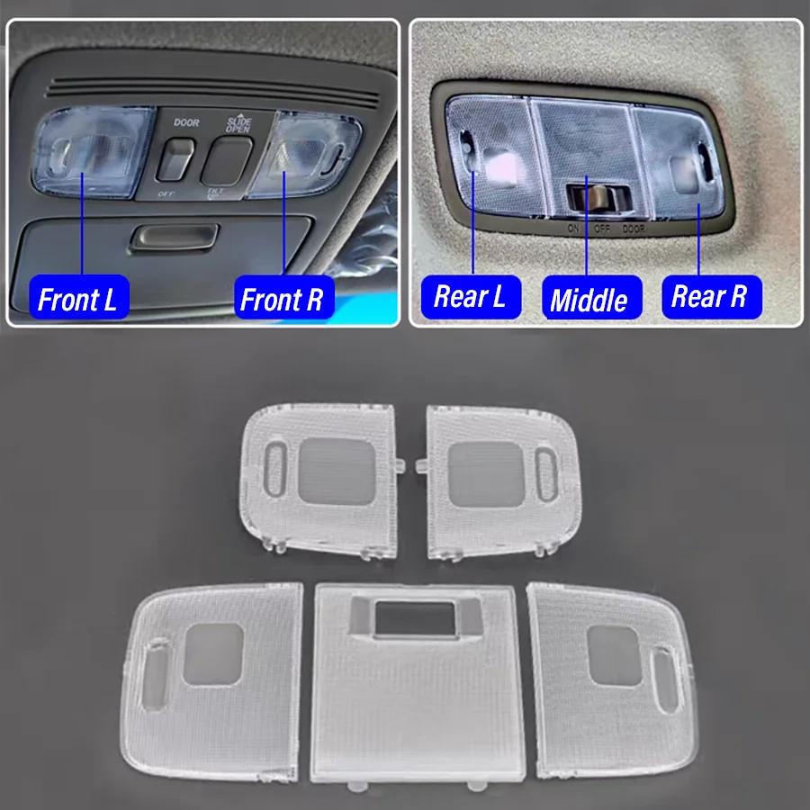 Wooeight 1Pc Car Interior Reading Light Cover Roof Ceiling Dome Light Lid Glass Lens Front/Rear For Toyota Camry 6th 2006-2011