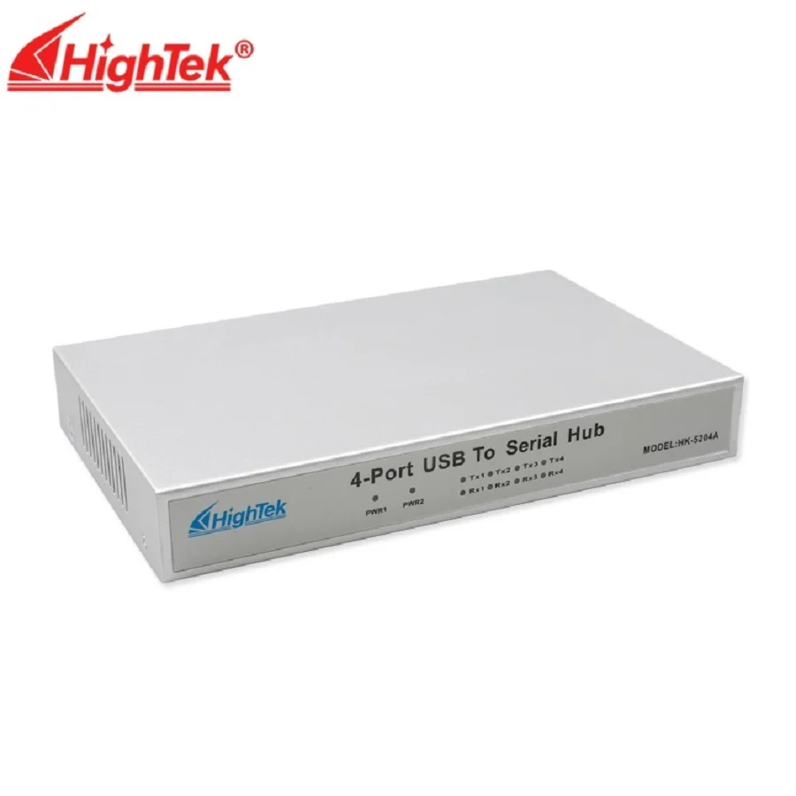 HighTek HK-5204A Industrial grade USB to 4-port RS232 converter, USB to DB9-pin quad port converter