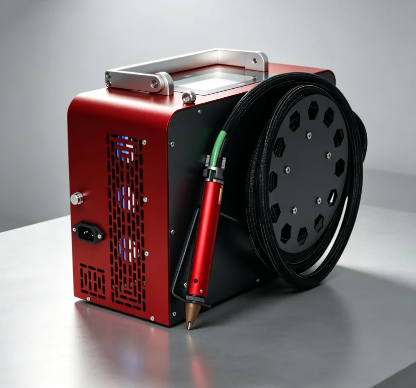 Compact 350W Mini Fiber Laser Welder Hand‑held Unit for Thin Metal Stainless Steel Alu Carbon Steel Workshop Repair Work Tool