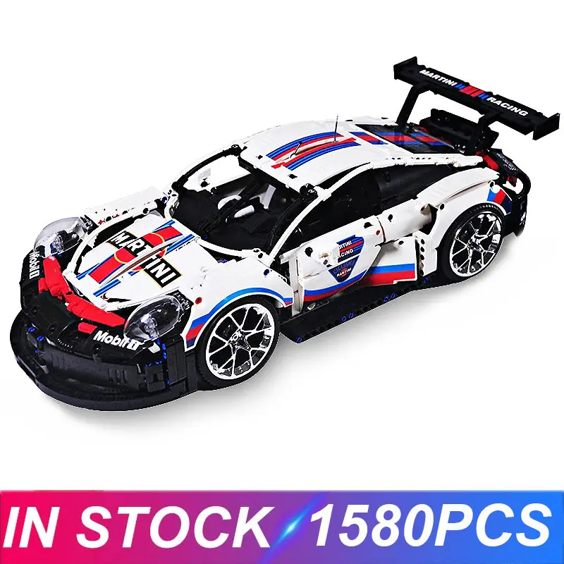 

New MOC High Technical Super Sports Car Compatible 42096 Car Model With Sticker Building Blocks Bricks Puzzle Toy For Boy Gifts