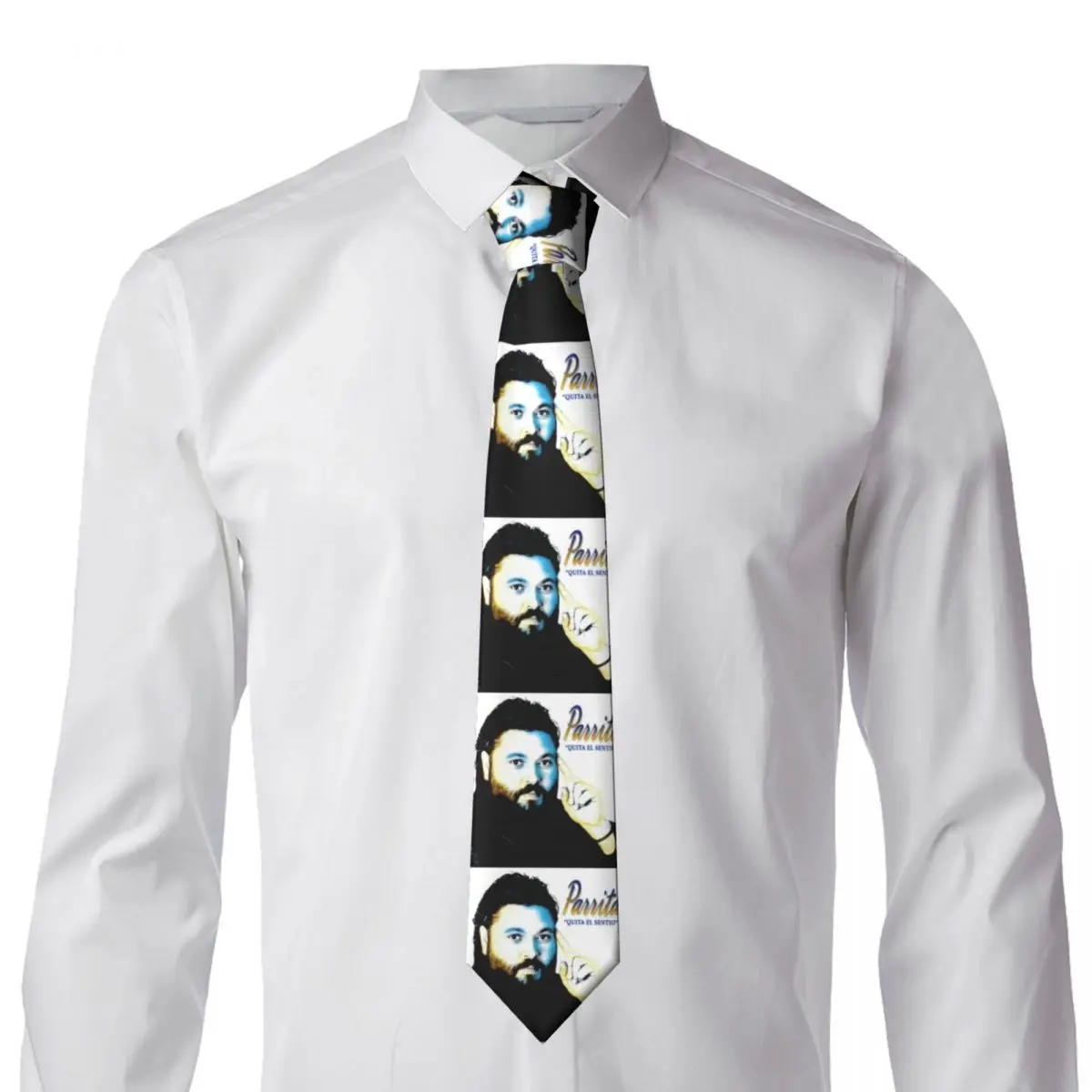 Classic Vicente De Castro Parrita Neckties for Men Customized Silk Spanish Flamenco Singer Party Ties