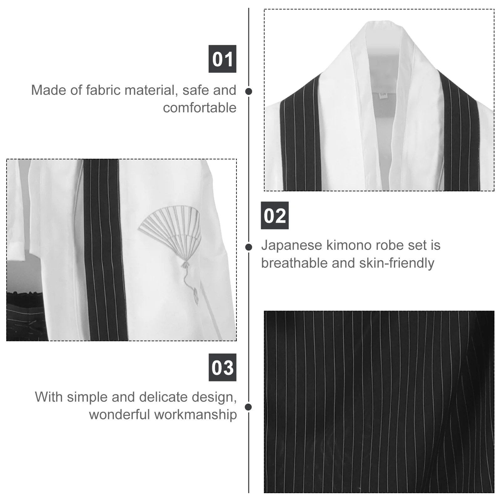 

1 set 1 Set Japanese Kimono Robe Set Size 120 Traditional Japanese Outfit For Decorative Costume For Ethnic