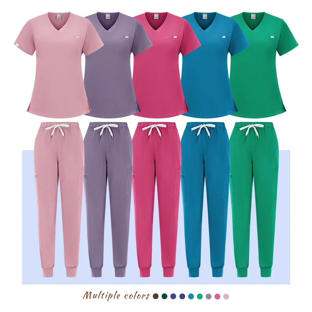 

Women's casual short-sleeve V-neck sportswear wholesale pharmacy uniform, medical uniform, hospital doctor and nurse work suit