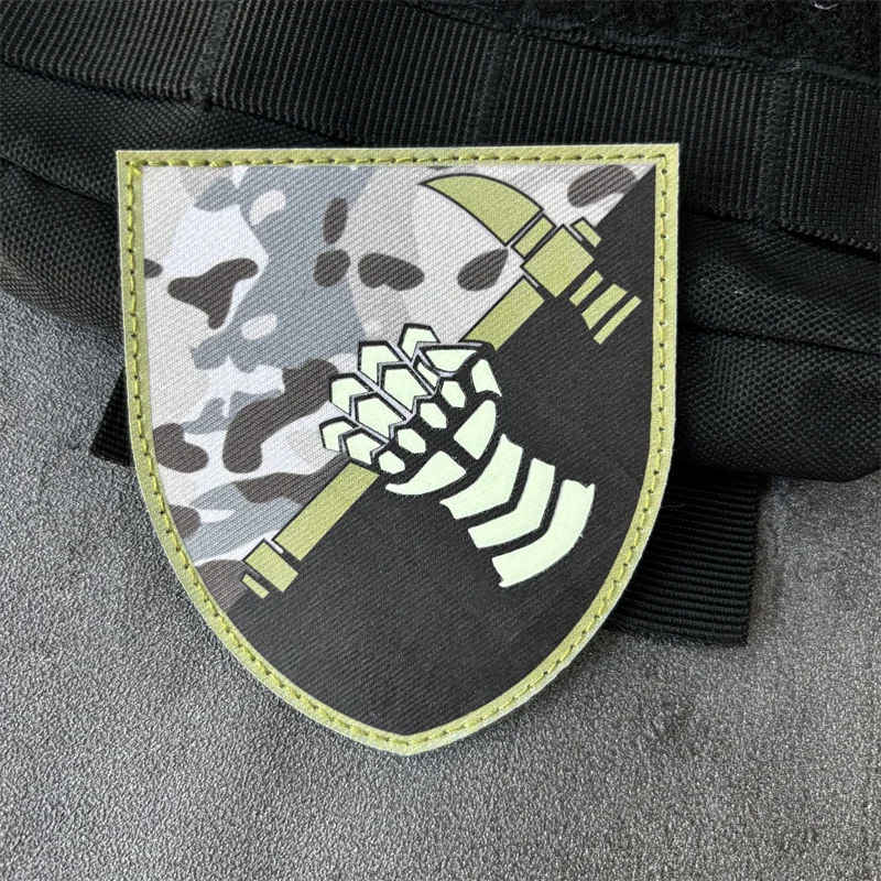 Parche táctico noctilucente – Insignia fosforescente con gancho para uniforme - imagen 2