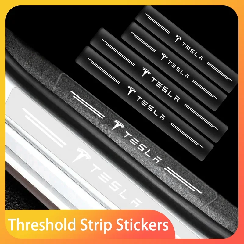 

Car Door Sill Protector Stickers Transparent Decor Decal Threshold Strip For Tesla Model 3 Model X S 2016-2023 Model TMX TMS