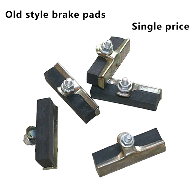 A Pc Durable Bicycle Silent Brake Pads Cycling V Brake Holder Pads Shoes Blocks Rubber Pad For Long-lasting Performance