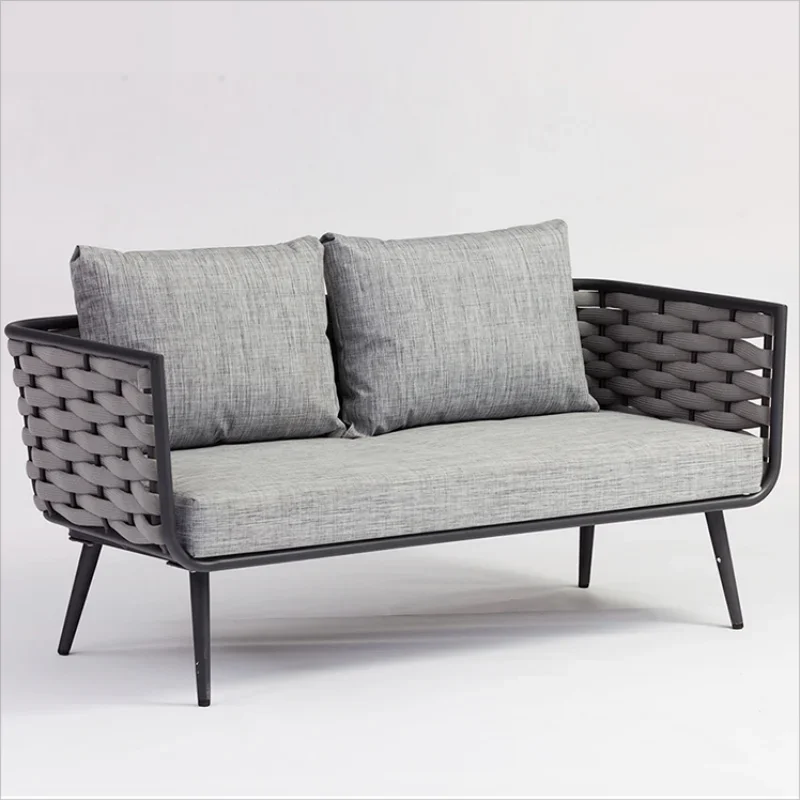 

#Factory Supply Outdoor Aluminum Rope Patio Hotel Chair Balcony Furniture Modern Garden Sofa Set