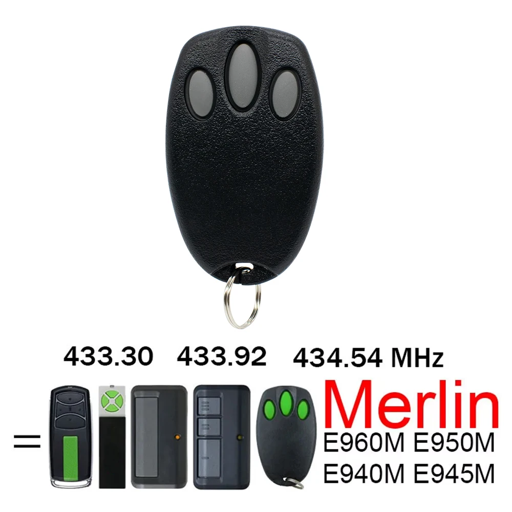 MERLIN+ 2.0 Garage Remote Control Compatible E940M E945M E950M ST50EVOB ST50EVO MT100EVO MT60EVO Gate Door Opener 433.92MHz