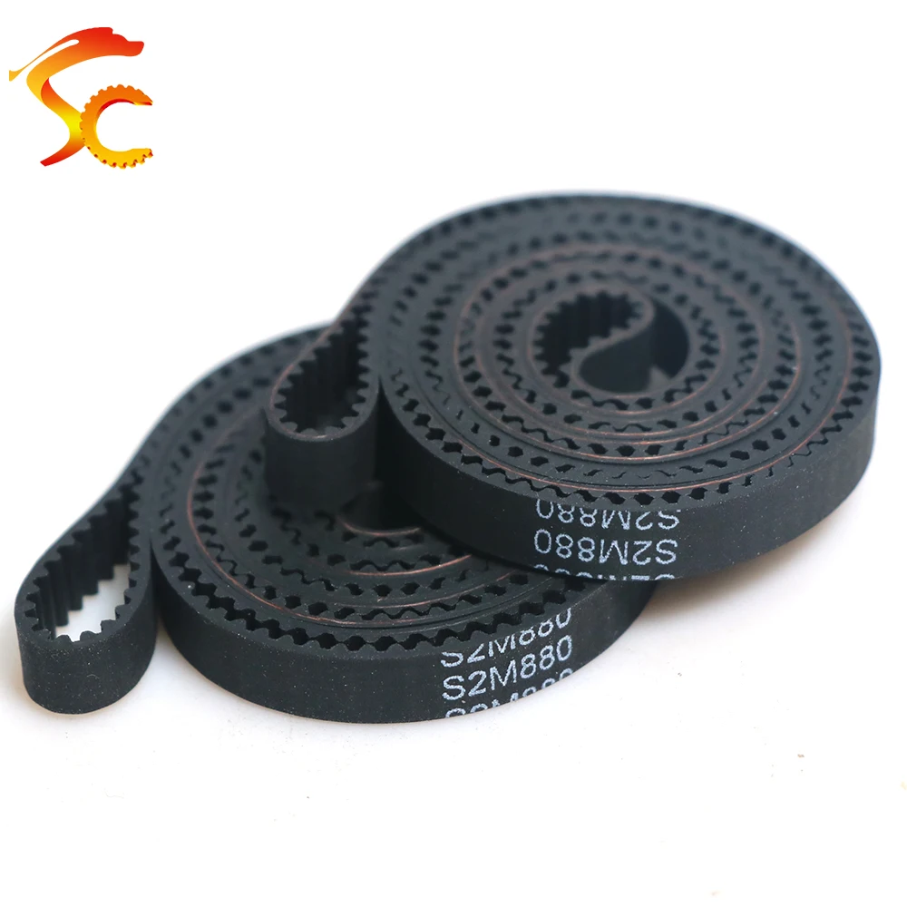 S2M-882 حزام حلقة مغلقة المطاط S2M-882 888 892 912 930 940 950 976 996 1016 طول 882 ~ 1016 مللي متر عرض 3 ~ 20 مللي متر للطابعة ثلاثية الأبعاد #3