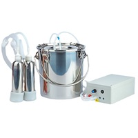 5L Electric Automatic Milking Machine Portable Stainless Steel Electric Pulse Goat Sheep Cattle Cow Milking Machine for Cow