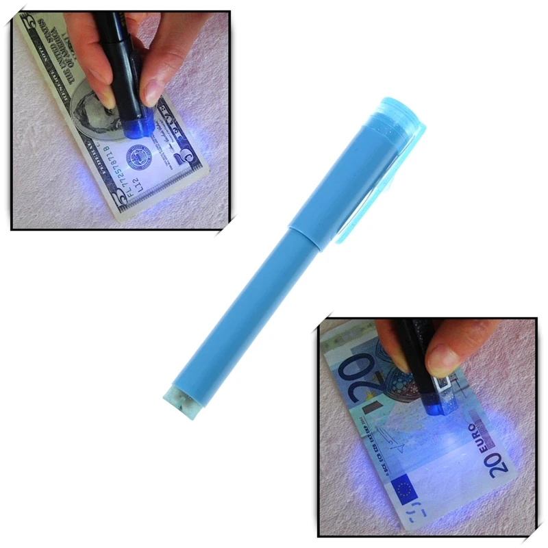 2 in1 UV Light Banknotes Detector Counter-feit Fake Forged Money Bank Note Checker for Restaurants Bank Retail Susinesse