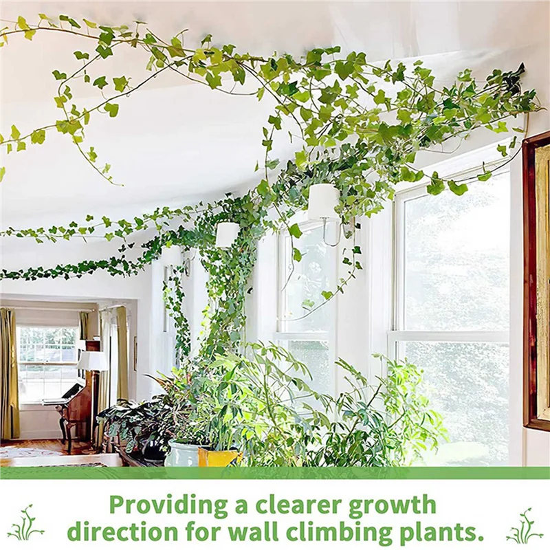 100 قطعة مقاطع نباتات الحديقة ، النباتات تسلق الجدار دعم المفاجئة تركيبات كليب ذاتية اللصق المثبت لزجة هوك-B51B #4