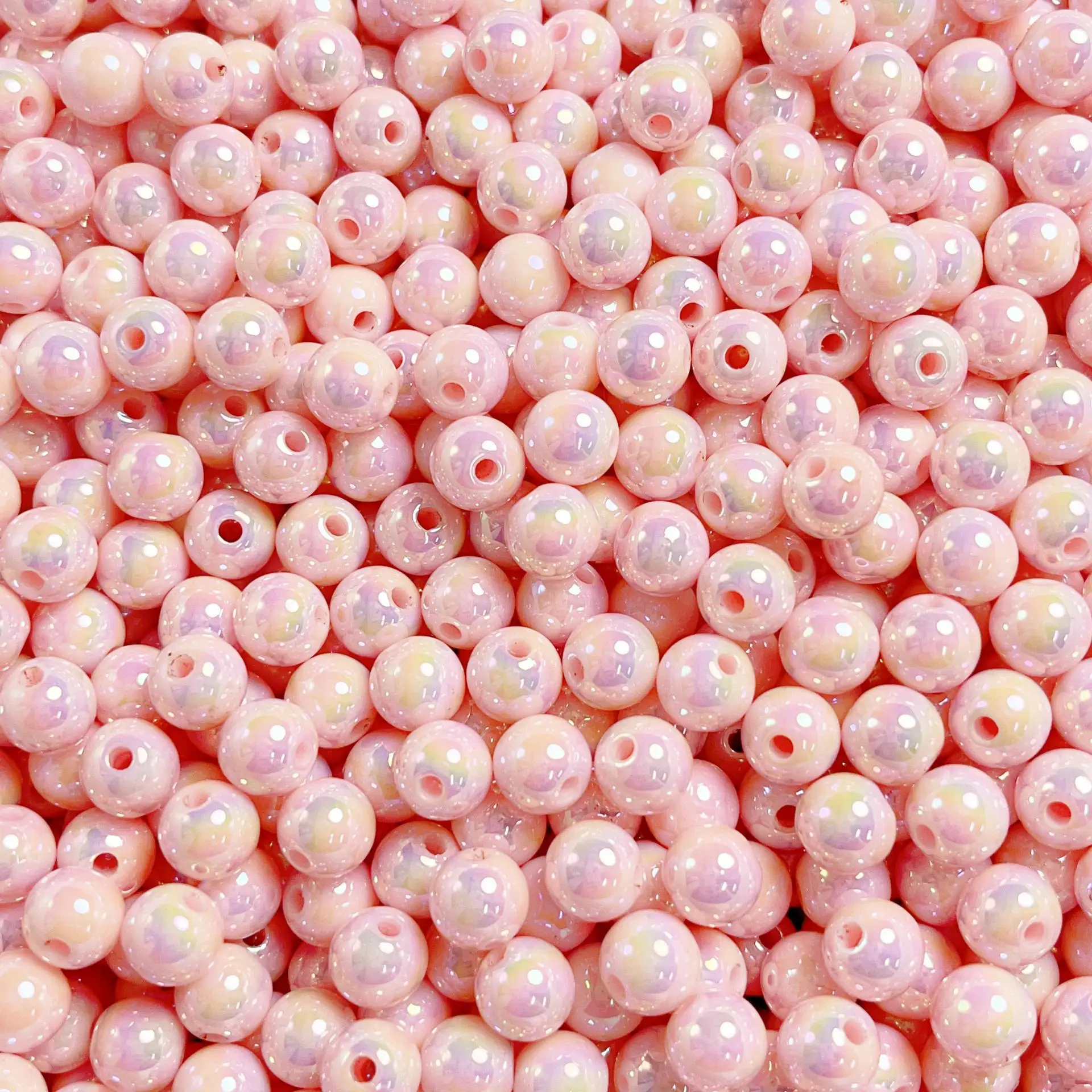 30pcs/lot 8-12mm Marbet Night Glow Cream Solid Round Beads DIY Mobile Phone Chain Bracelet Bead Material Jewelry Accessories