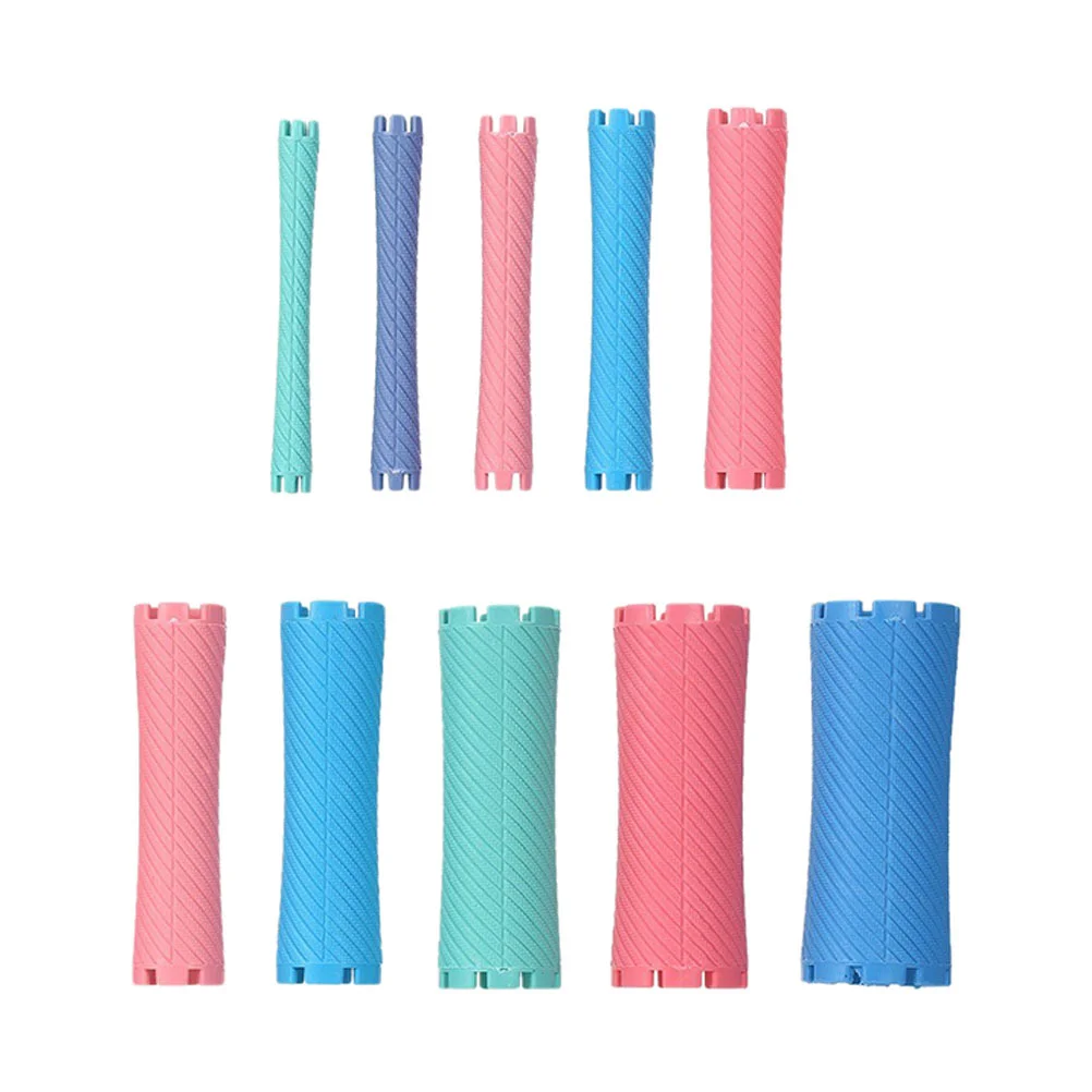 100 Pcs Perm Stick Hair Rod Salon Supplies Heating Rubber Styling Rollers Wavy Curly Tool