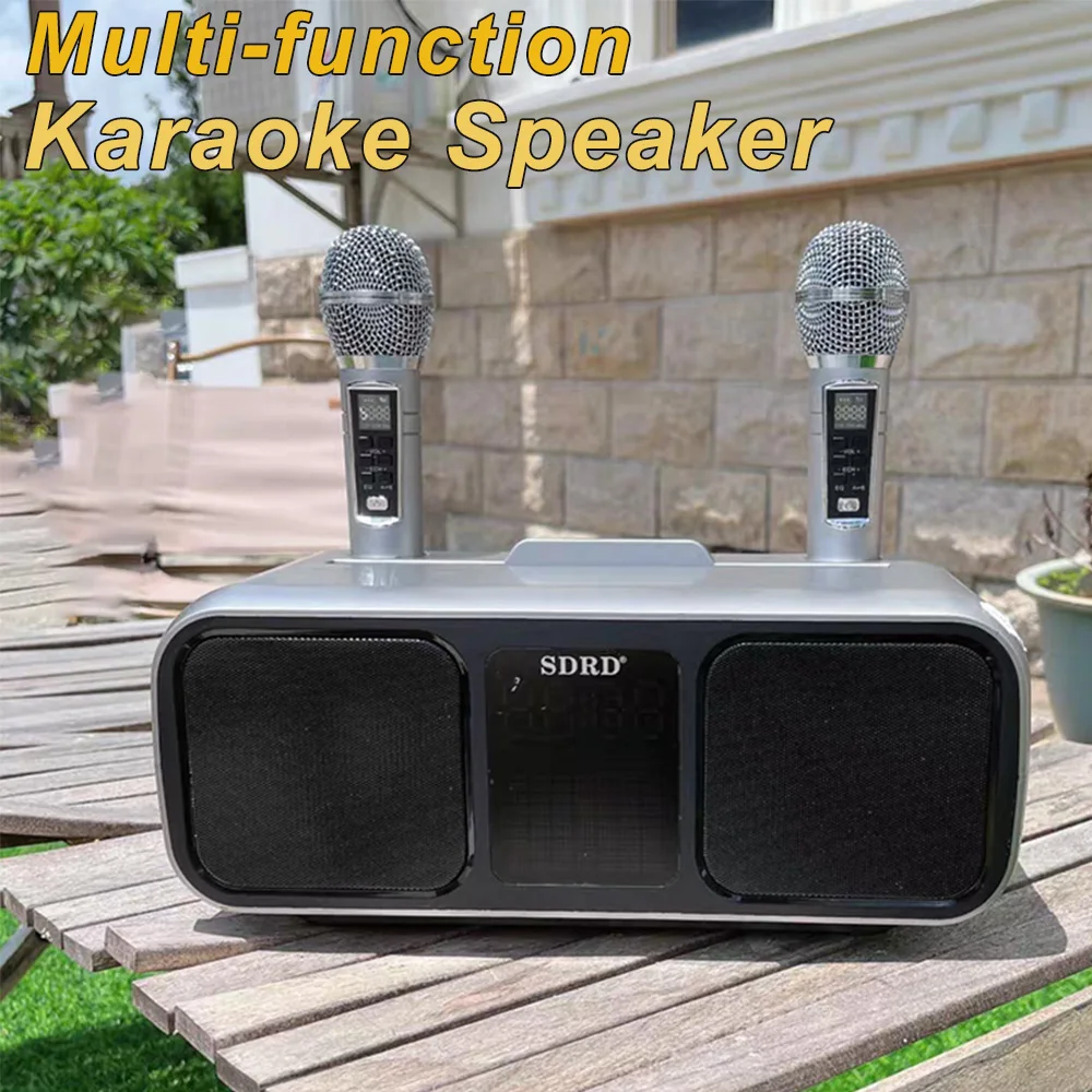 SD318 Bluetooth Speaker Wireless Microphone Karaoke Subwoofer Mobile Phone TV Entertainment Singing All-in-one Audio Machine