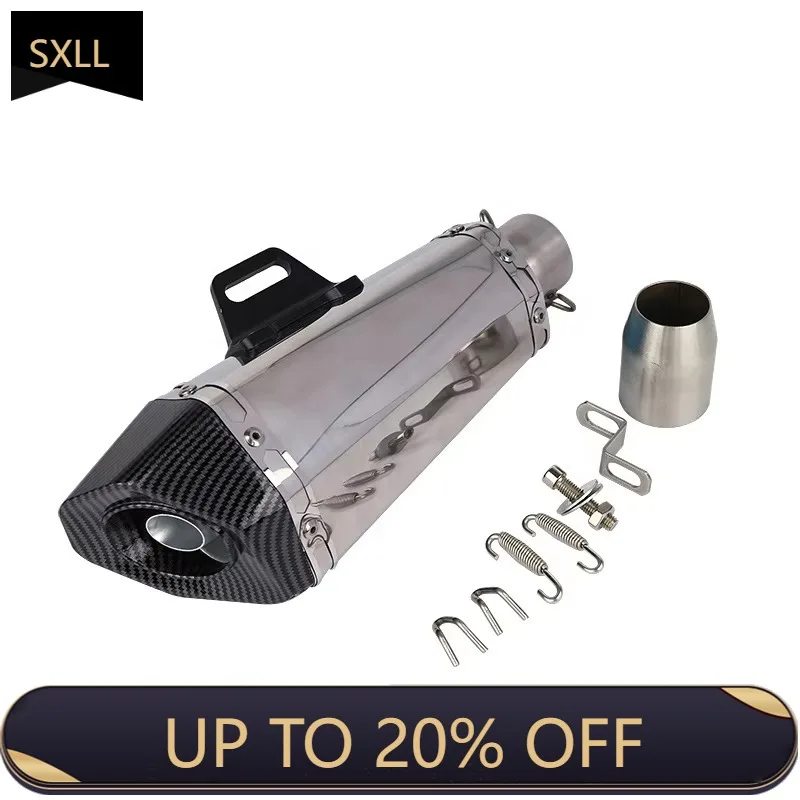 

SXLL MOTERCROSS motorcycle exhaust muffler tube scooter pit bike dirt for MT03 MT07 R1 CB400 R6 CBR300 SMAX155 XMAX3