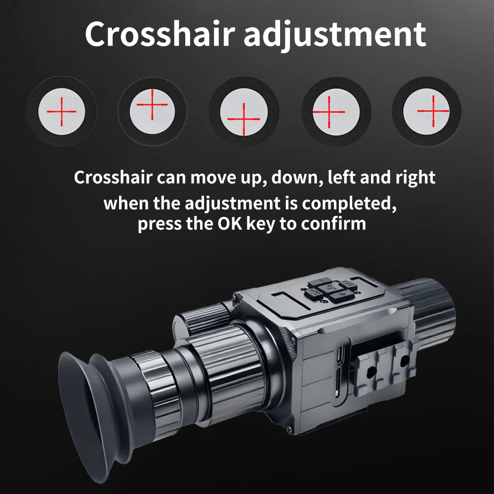 AI ZOOM X5 مشهد بندقية خارجي، جهاز رؤية ليلية للصيد دقة 1920*1080، كاميرا صيد مرئية تصل إلى 400 متر #4