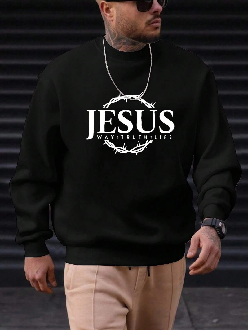 

Мужской пуловер с круглым вырезом и длинными рукавами, подходит для осени и зимы 2025 года, толстовка с круглым вырезом для мужчин и женщин, топ