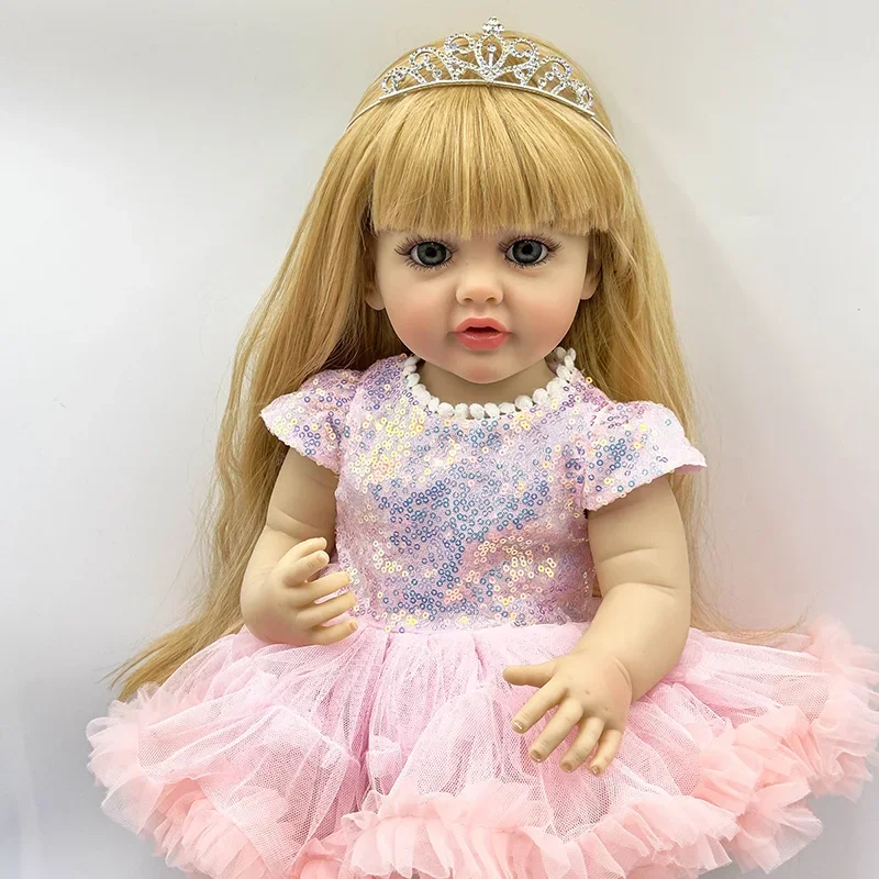 55CM Princess full body Betty soft silicone vinyl Reborn Toddler Girl lifelike Baby Doll Christmas Gift for Grils