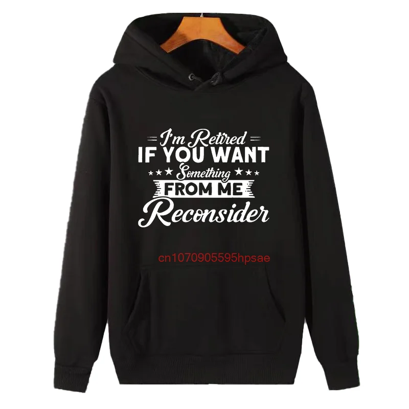 Fashion Winter Essentials Hoodie Sweaters Retirement Pension Retiree Pension Graphic Hooded Sweatshirts Thick Sweater Hoodie