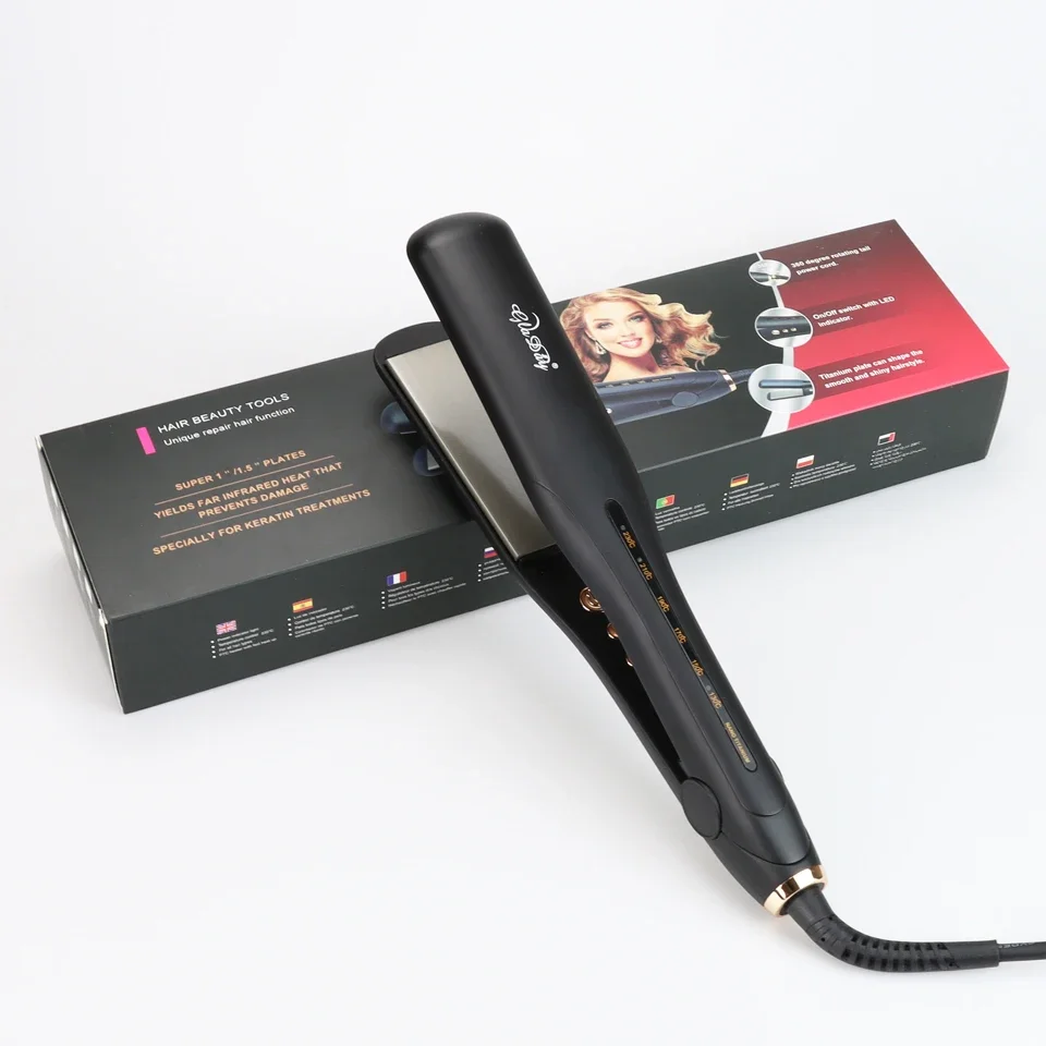 OEM Professional Custom Private Label 230C NanoTitanium Flat iron Portable Hair Straightener