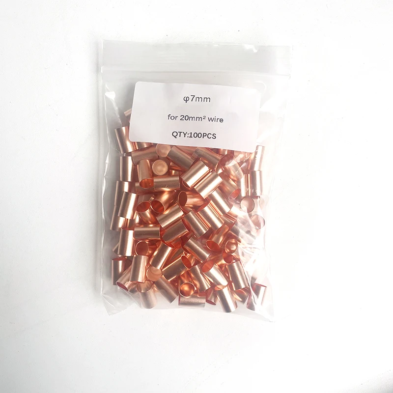 100PCS  φ1.5/2.5/3/4/5/6/8/10mm Copper Connecting Pipe Wire Joint GT Small Copper Tube  Wire Connector