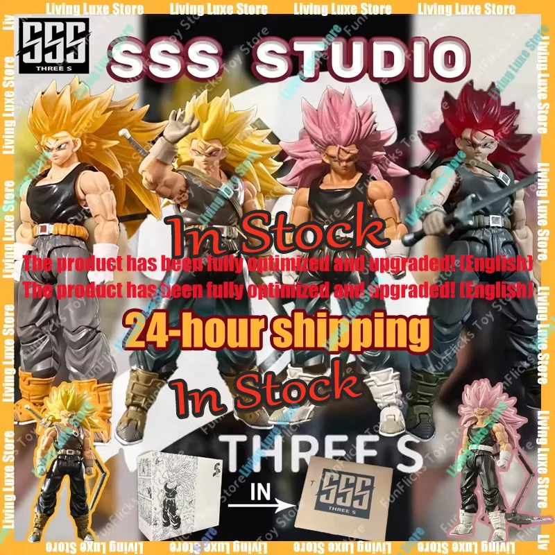 

[IN STOCK] NEW SSS Studio Dragon Dbz S.H.F Figuarts SHF Dragon Son Trunks Ssj3 Super Saiyan 3 Anime Action Figure Toy Model Gift