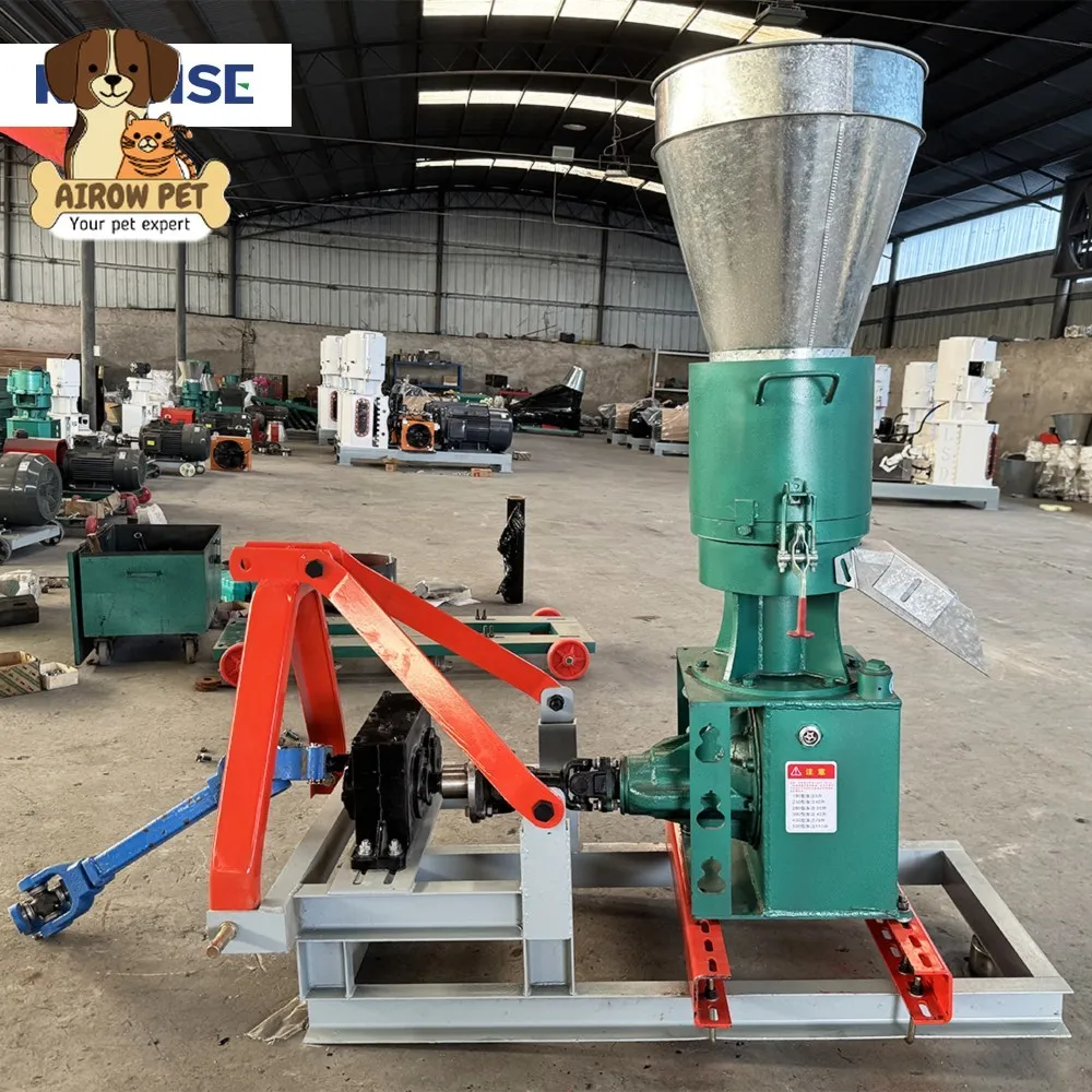AIROW KR 190 PTO Tractor Driven Feed Pellet Machine With 200 to 250 Kg Per Hour Output for Poultry Livestock Farms