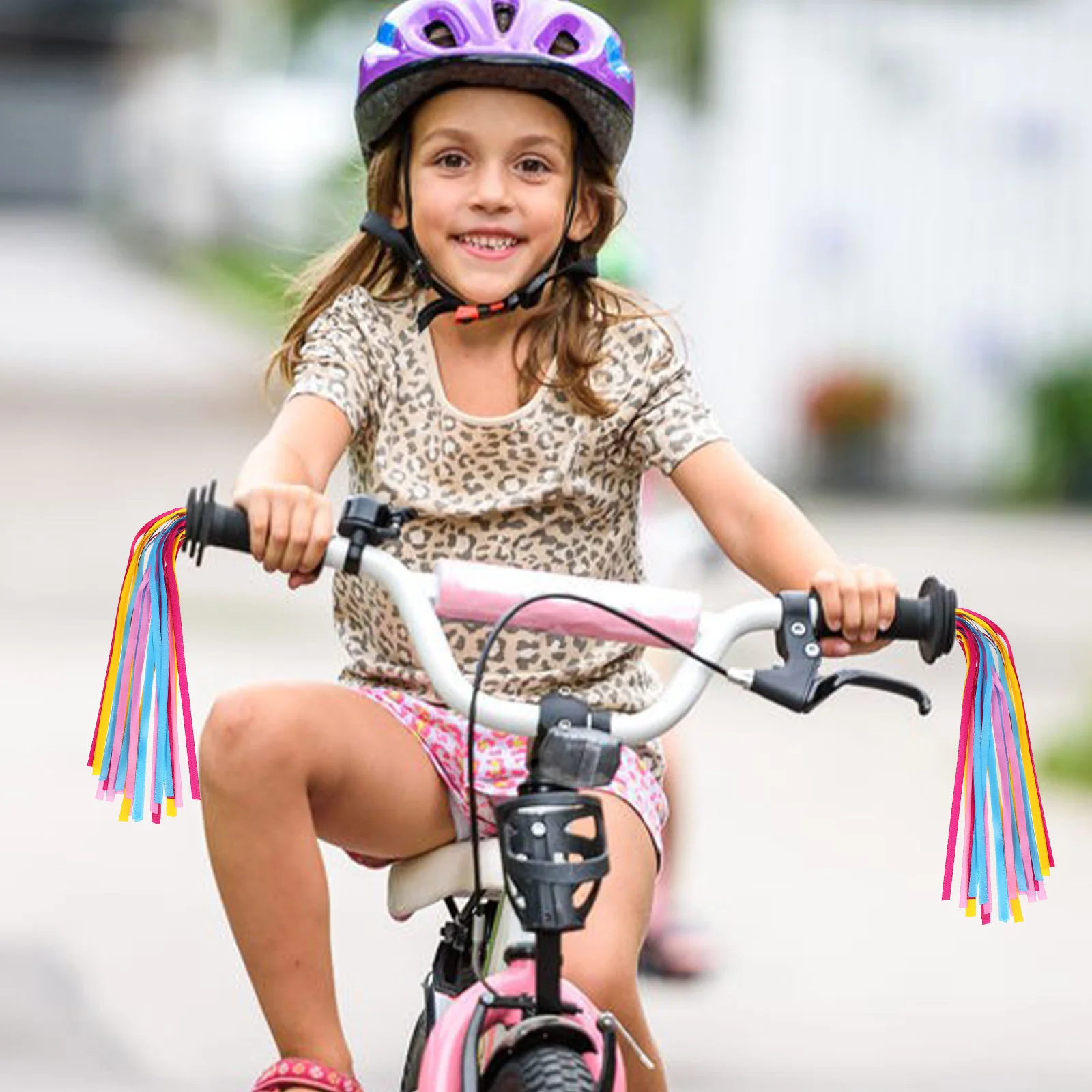 

One Pair Childrens Bike Handlebar Streamers Yellow Sparkly Ribbons Tassels for Bikes Tricycles Scooters Decoration