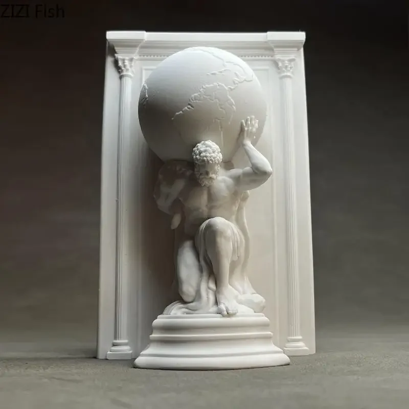 Hercules Mythical Figures Plaster Statue Desk Decoration Ornaments Creative Characters Artwork Sculpture Room Aesthetic Decor