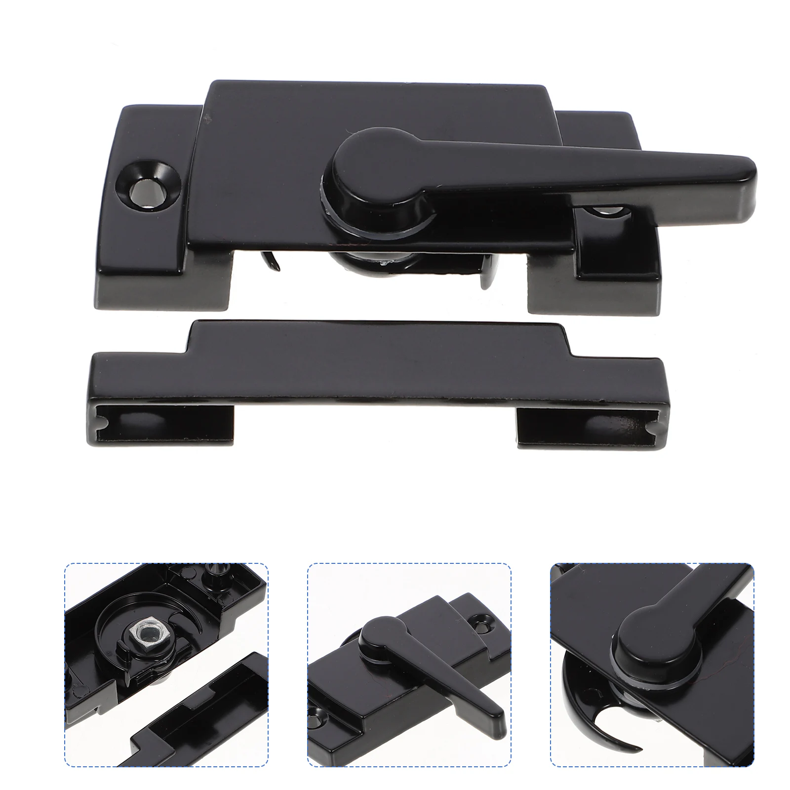 2 Sets Zinc Alloy Security Anti-Theft Sliding Window Easy Install Sturdy Durable Child Safe Smooth Surface Window Sash Useful